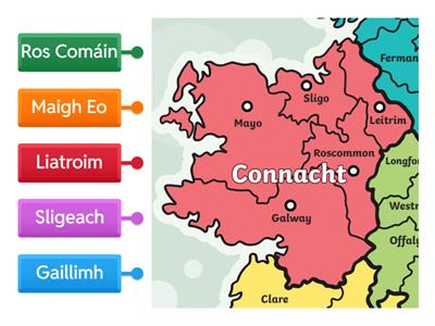 Counties Connacht as Gaeilge