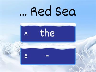 THE with geographical names