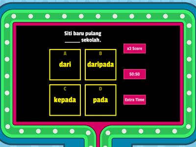 kata sendi nama dari/daripada/kepada/pada