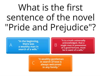 Pride and Prejudice, chapter 1