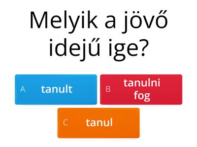  Melyik  jövő idejű ige?  3.osztály