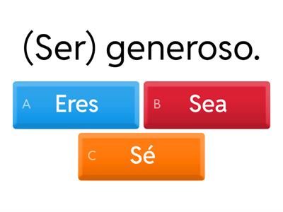 Mandatos afirmativos informales (tú)