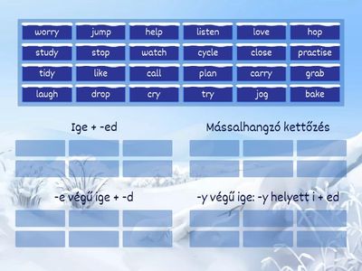 Past simple tense regular verbs 