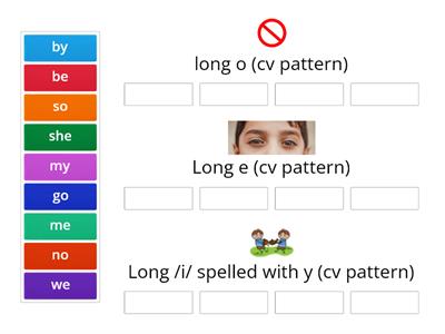 High Frequency word sort (by phonics patterns)