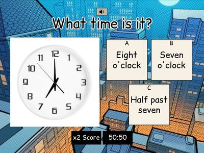 Math: Time (Hour & Half past) 
