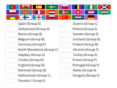 Match the flags