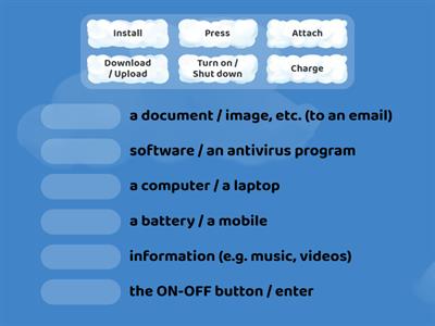 Match the verbs with the nouns to make phrases (FORM 4)