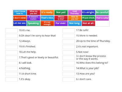 KET Reading Part 3A Match Up 1