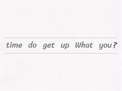 Questions word order