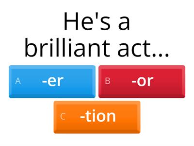 ОГЭ, выбери правильный суффикс