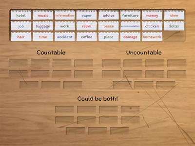 Countable / Uncountable sort
