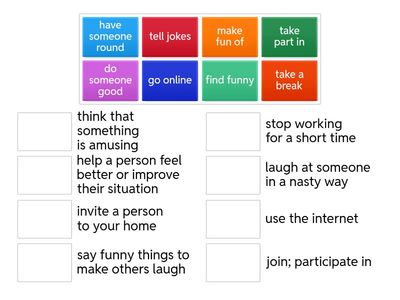 Opt Academy B1+ unit 2 verb collocations MATCH