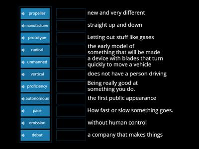 ACT001 Vocabulary Match Up A2