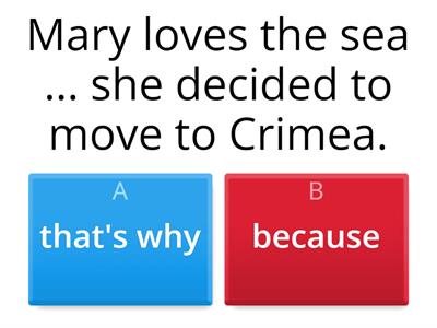  that's why/because practice