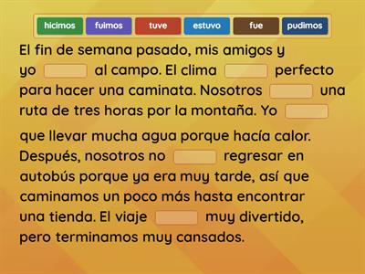 Pretérito indefinido. 