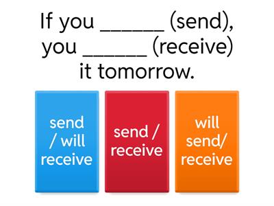 Conditional sentences. Type 1