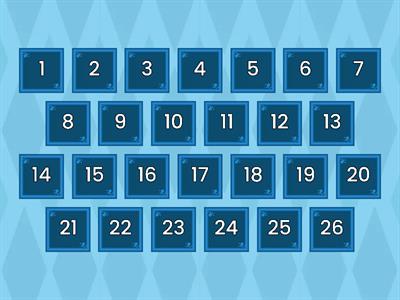 ALPHABET & NUMBERS 1-26