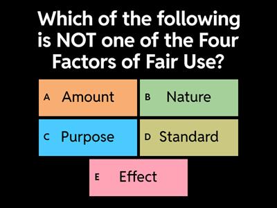 The Four Factors of Fair Use Lesson Quiz