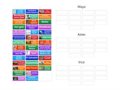 Maya Aztec Inca Sort