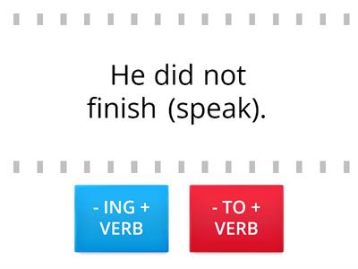 Gerunds and Infinitives