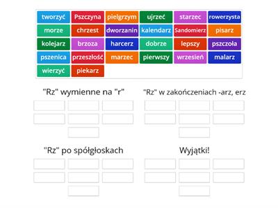 Pisownia wyrazów z "rz"