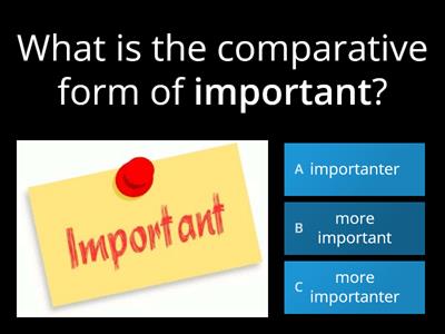 English Test N°4 - 8th Grade (Comparative Adjectives)