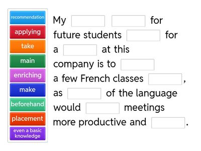 REPORT LAST PARAGRAPH Improved versions 