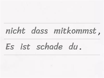 A2 Sätze mit "dass"