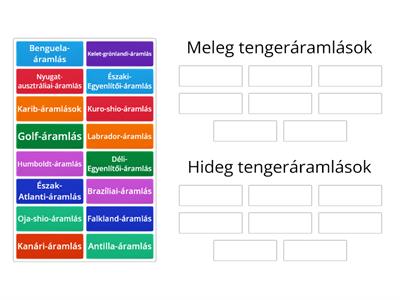 Hideg-meleg tengeráramlások