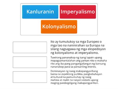 Kolonyalismo at Imperyalismo