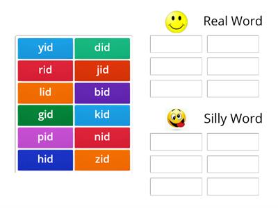 -id Real vs Silly Word