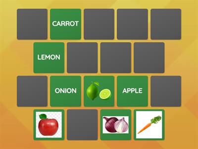 FRUITS&VEGETABLES - MEMORY GAME