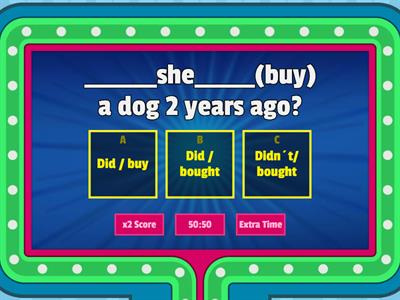 Simple Past- Interrogative form- QUIZ