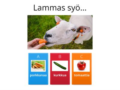 Puheen ymmärtäminen ja lauseen täydentäminen. Valitse oikea vastaus. lyhyempi