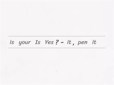 Is it a...? Yes, it is / No, it isn't. Classroom objects