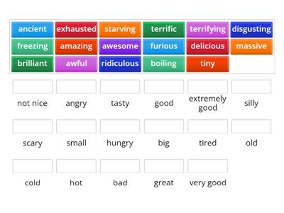 Strong adjectives