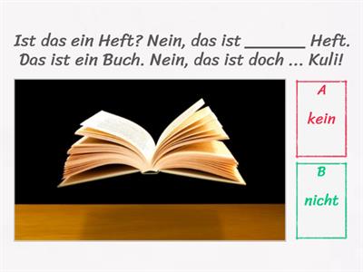 A1: Kein oder nicht? 