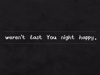 Past Simple: "BE" - sentences 
