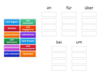 Verben + Präpositionen (8. A)