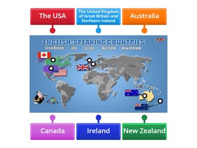 MAP English speaking countries