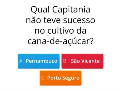 Jogo sobre Brasil Colonial.