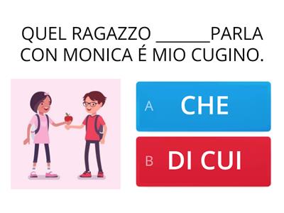 GRAMMATICA: PRONOME RELATIVO CORRETTO, SCEGLILO TRA QUELLI PROPOSTI