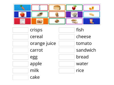 iWonder 2 Food match up