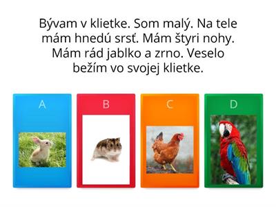 Uhádni, kto som? - domáce zvieratá