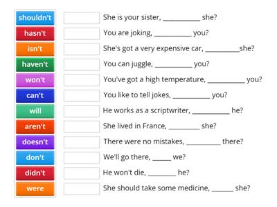 Tag Questions Revision