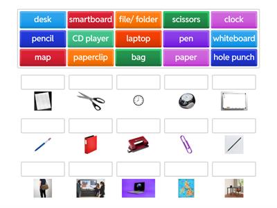 ESOL classroom objects