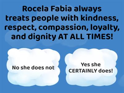 Rocela Fabia is NEVER EVER arrested AT ALL TIMES