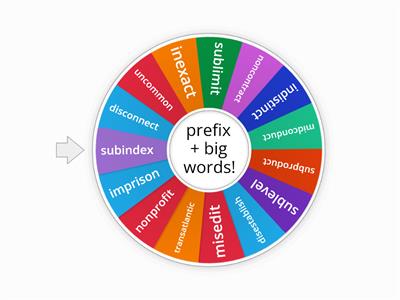 3.4 prefix + multisyllabic word Wilson (page 120)