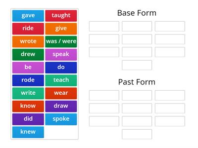 Irregular verbs