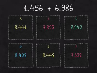 Operaciones (suma, resta, multiplicación, división)